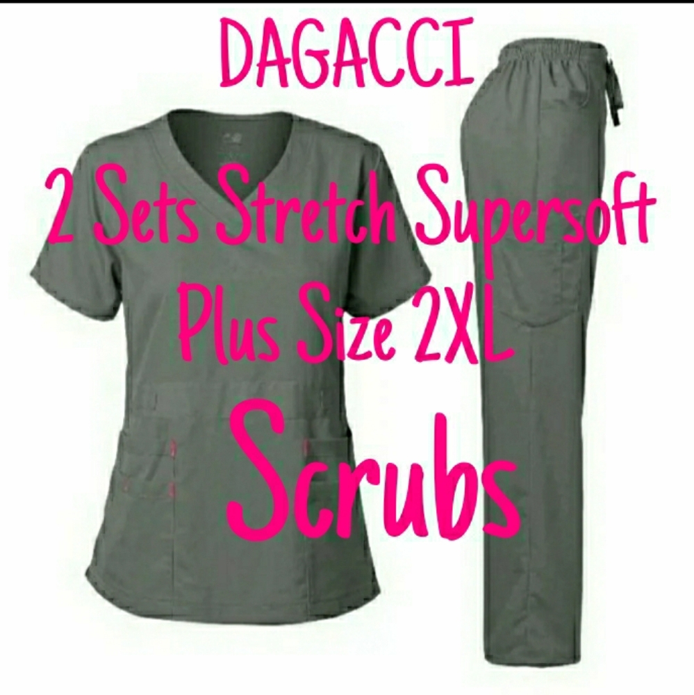2 sets DAGACCI Stretch utrasoft Scrubs 2XL